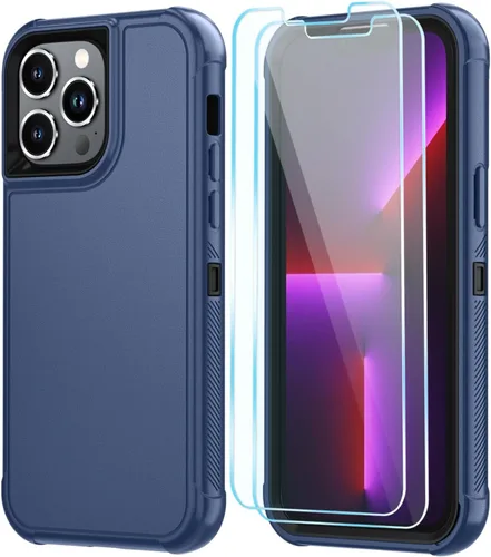 Vista 11 de SunStory Funda compatible con iPhone 11 con protector de pantalla HD, 3 capas de alta resistencia de cuerpo completo, funda protectora híbrida 3
