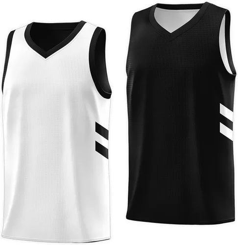 Vista 13 de KXK Camiseta de baloncesto reversible para hombre, sin mangas, uniforme de equipo Verde neón y negro