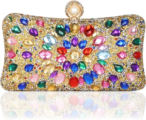 Vista 28 de Bolsos de Noche para Mujer, Bolsos de Mano de Lujo con Brillantes de Rincón Sparkly, Rhinestone, Luxury, Sparkly, Rhinestone, Luxury