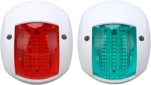 Luces LED de navegación para barcos, 2 unidades DC 12V-24V luz de señal de yate luz de navegación de barco rojo verde impermeable lámpara de señal