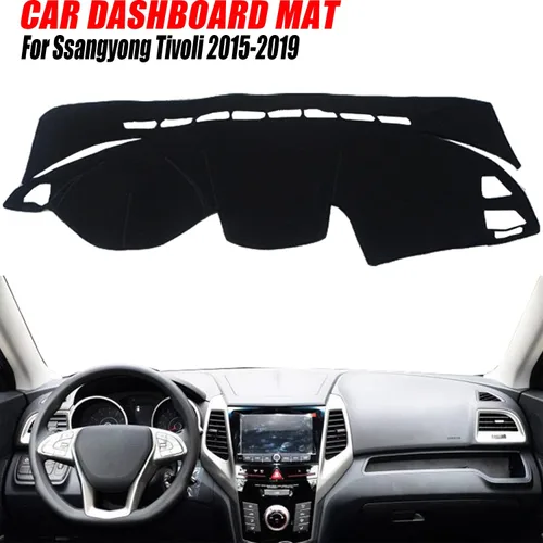 Vista 2 de Tapete de cubierta para tablero de salpicadero compatible con SsangYong Tivoli 2015-2019 con volante a la izquierda