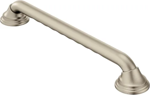 Moen Home Care Seguridad para el Baño Barra de Agarre de Diseño de Acero Inoxidable para Discapacitados de 16 Pulgadas para Bañera y Ducha, Níquel