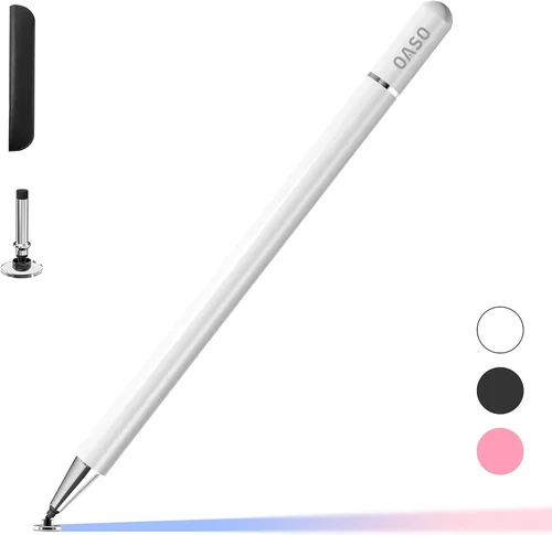 Vista 8 de Lápiz para Tablet, Lápiz Stylus con Punta de Disco Capacitiva y Tapa Magnética Compatible con Todas las Pantallas Táctiles, Lápices para Apple iPad