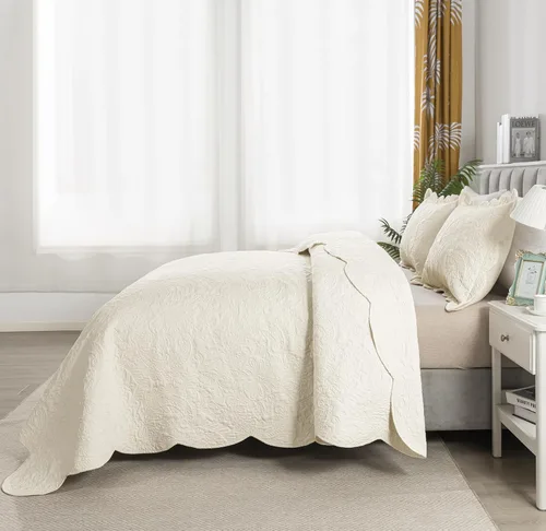 Vista 3 de HoneiLife Juego de ropa de cama tamaño Queen, juego de edredón de microfibra para cama Queen, colchas ligeras de 3 piezas, edredones reversibles