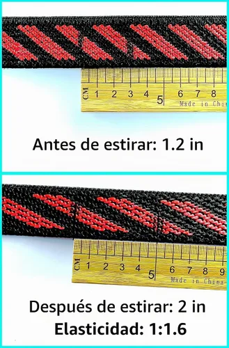 Vista 5 de Cuerda elástica plana con ganchos de acero de longitud ajustable de 67 a 126 pulgadas, correa elástica resistente para bicicletas al aire libre