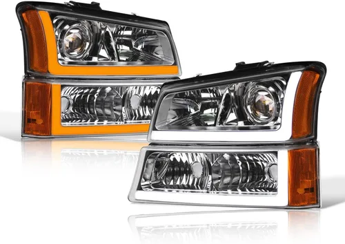 Vista 10 de Alpha Owls 8717714 Faros delanteros de cristal V2 con lámparas de parachoques de señal y barra de luz LED secuencial Switchback y luz de arranque, 4