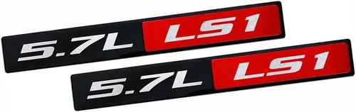 Vista 7 de Combo - Tapa de aceite LS1 de 5.7 L en aluminio Billet + 2 (par/juego) Rojo Negro 5.7L L LS1 de aluminio real para capó del motor de aluminio real