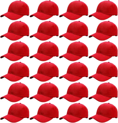 Vista 58 de Falari - 24/144 unidades de gorra de béisbol unisex, lisa y de tamaño ajustable, venta al por mayor