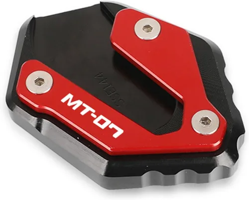 Vista 23 de CNC aluminio Motorcycle For Yamaha MT-07 MT Mt07 Moto Cage 2015-2023 Kickstand Foot Side Stand Extension Pad Support (Color : Black MT07)