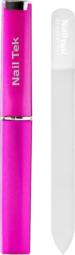 Vista 8 de Nail Tek Lima de cristal – Lima de uñas de cristal con estuche, duradera y suave para uñas naturales, diseño fácil de viajar, fucsia, mini 3 pulgadas