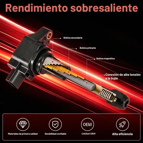 Vista 3 de MOSTPLUS Juego de 8 bobinas de encendido UF270 compatibles con Dodge Durango Ram 1500 Dakota Nitro Jeep Commander Chrysler Aspen repuesto