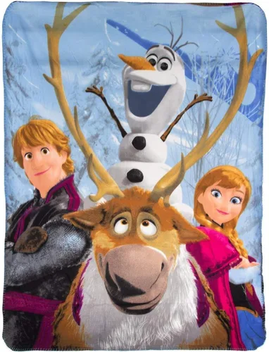 Disney Frozen 'Out in The Cold' - Manta de forro polar para niños, 46 x 60 pulgadas