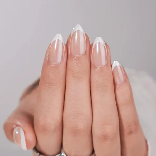 Vista 34 de BTArtbox - Uñas postizas cortas cuadradas con efecto ombré color vainilla, de gel suave, reutilizables, con pegamento, 30 piezas en 15 tamaños