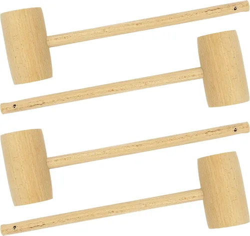 Vista 4 de Southern Homeware - Martillo de madera para galletas de mariscos, langosta y mariscos, juego de 4 unidades de madera dura