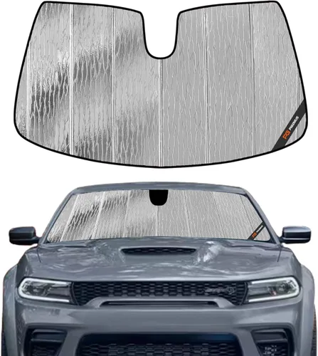 Vista 10 de Parasol para parabrisas Pigenius para Dodge Charger 2011-2023 con cámara montada en el espejo retrovisor - Protección