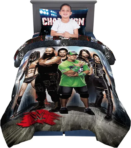 Vista 92 de Franco - Juego de ropa de cama coleccionable Nintendo Donkey Kong, 5 piezas, edredón reversible supersuave y juego de sábanas con funda