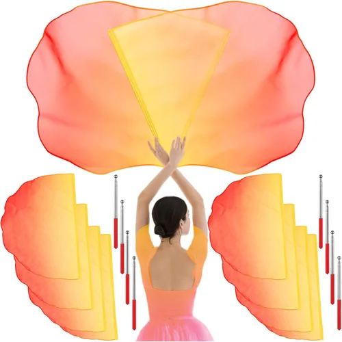 Vista 7 de HunnmingRe Juego de 8 banderas de baile de adoración con 8 piezas de barra escalable de 29.5 x 39.3 pulgadas, banderas de iglesia de alabanza