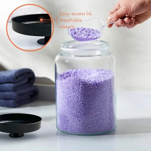 Vista 2 de KooK Contenedores de almacenamiento de vidrio con tapas, tarro de vidrio con tapa, 1 galón, juego de 2, recipiente de vidrio, almacenamiento