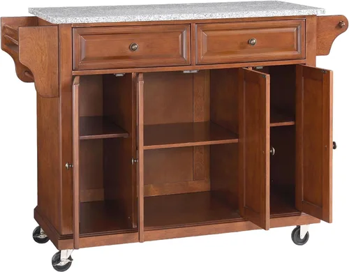 Vista 163 de Crosley Furniture isla de cocina con ruedas, Madera, Blanco