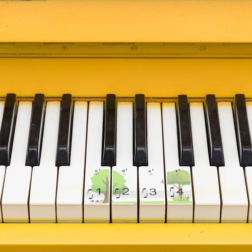 Vista 3 de Paquete de 1 calcomanía de teclado electrónico de órgano profesional, etiqueta de teclado electrónico para teclado de piano (como)