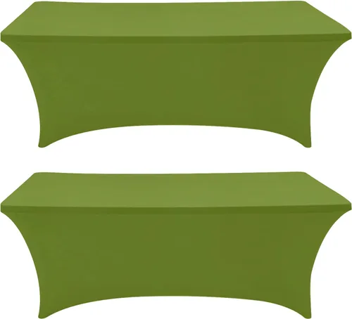 Vista 26 de Eurmax USA - Manteles rectangulares ajustables de elastano de 4 pies, mantel elástico para bodas, eventos o para decorar la mesa del patio