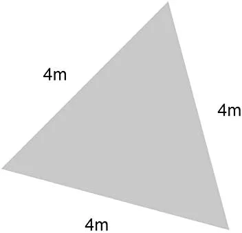 Vista 3 de Toldo triangular de 13 x 13 x 13 pies con cuerda, impermeable, bloqueo UV, para patio, instalaciones y actividades al aire libre