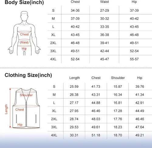Vista 6 de Heated Vest for Men Women 9 Heating Zones Lightweight Heated Jacket with 3 Heat Levels USB Charging No Battery