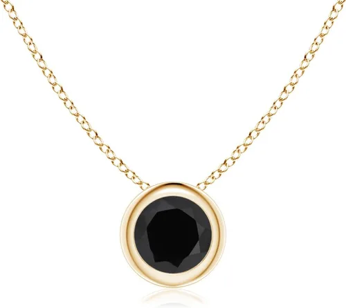Angara Onyx Solitaire Pendant Necklace for Women, Girls in Sterling Silver 14K Solid GoldPlatinum December Birthstone Jewelry Gift for Her