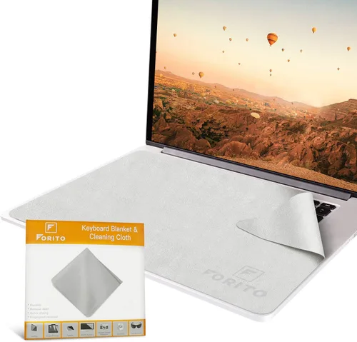 F FORITO Paño de limpieza de microfibra de 13 pulgadas con protección de impresión de teclado de pantalla, protector de teclado para laptop