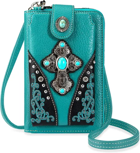 Montana West Western Style Small Crossbody Cell Phone Purses for Women Phone Bags Wallet with Coin Pocket