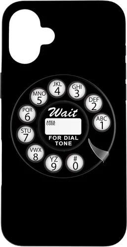 Vista 23 de Divertida caja del teléfono del dial rotatorio analógico retro retro negro lindo negro para el iPhone 17