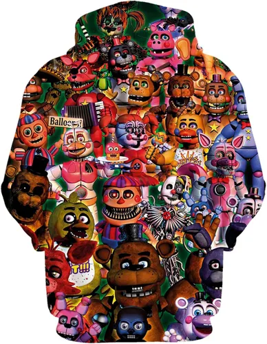 Vista 2 de Wdyxhno Sudadera unisex con capucha de anime, sudadera de dibujos animados con bolsillos grandes