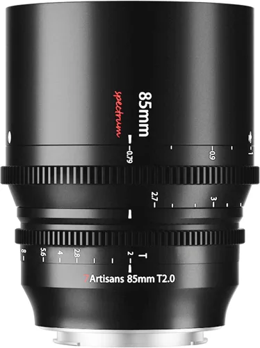 7artisans Lente Cine de marco completo T2.0 de gran apertura de 3.346 in compatible con Sony E-Mount, enfoque manual, lente de cine de baja