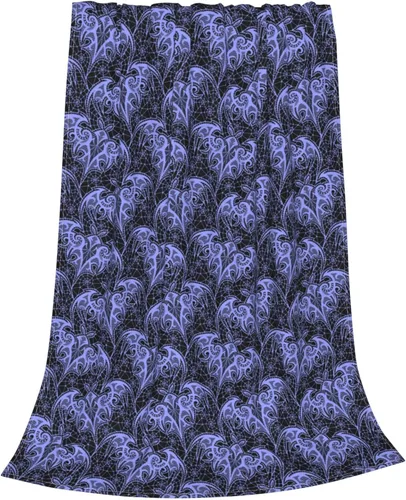Vista 3 de Manta de microforro polar ultra suave con patrón de murciélago para cama, sofá y sofá, gruesa 50 x 40 pulgadas