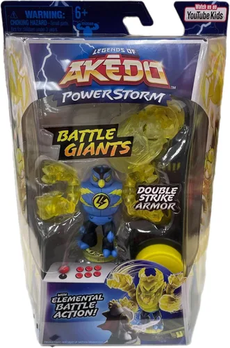 Legends of Akedo Powerstorm Battle Giant Thoraxis Mini figura de acción de batalla con doble armadura Listo, lucha, golpe dividido.