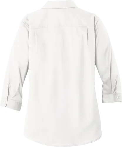 Vista 6 de Port Authority Camisa de sarga SuperPro de manga 34 para mujer