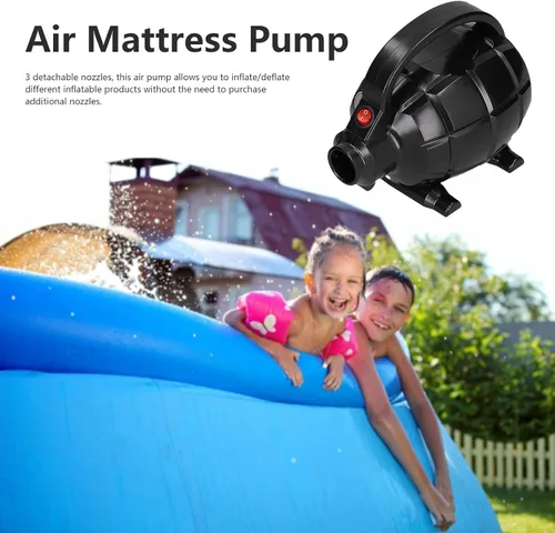 Vista 7 de Walfront Bomba de aire JZ-505 600W Bomba de aire eléctrica para inflables y equipos inflables grandes, bomba de colchón de aire multifunción de alta