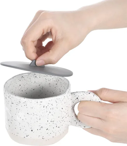 Vista 7 de 3 tapas de silicona para tazas, cubiertas universales de colores para tazas, cubiertas de tazas reutilizables, a prueba de polvo, tapas herméticas