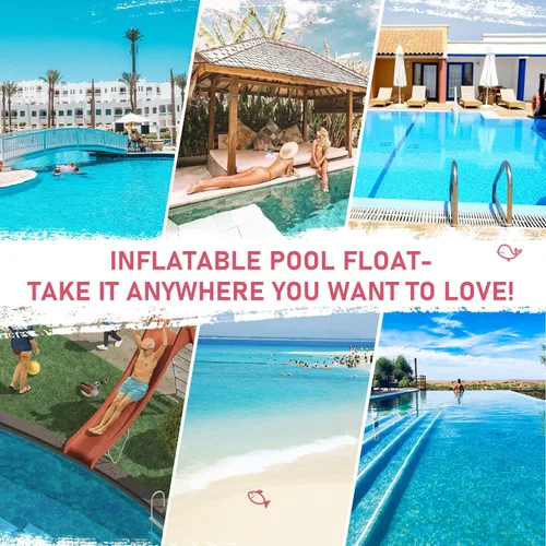 Vista 7 de Adult Pool Floats, Inflatable Water Hammock, Beach Vacation Essentials for Pool, Lake, or Summer Parties