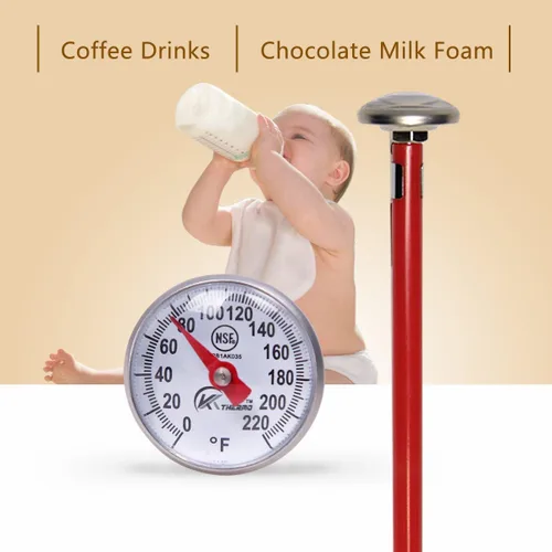 Vista 4 de KT THERMO Termómetro de Dial de 1 Pulgada de Lectura Instantánea, Mejor para Bebidas de Café, Espuma de Leche con Chocolate