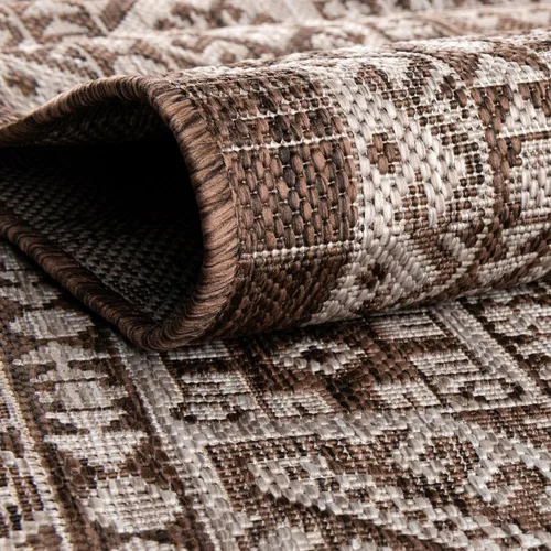 Vista 258 de Unique Loom Outdoor Aztec Collection Alfombra de área, Chalca (7 pies 10 pulgadas, cuadrada, azul/marfil)