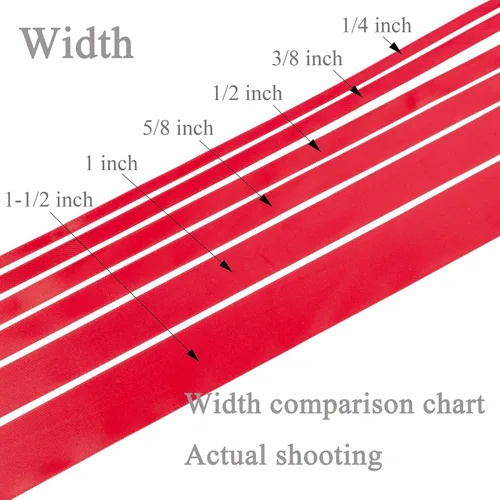 Vista 6 de YASEO Cinta azul cielo bebé, cinta de satén de poliéster de doble cara de color sólido, 1/2 pulgada de ancho, 100 yardas de largo, perfecta
