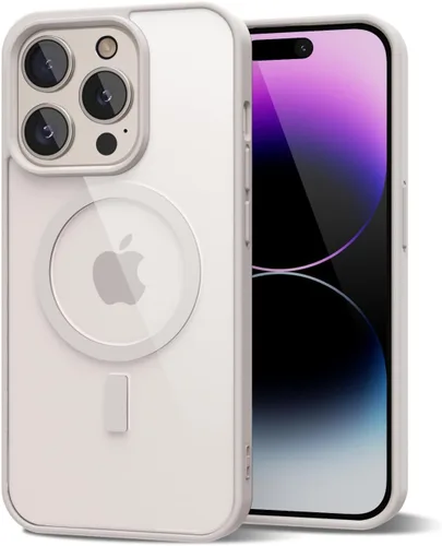 Vista 38 de oakxco Funda magnética transparente compatible con Magsafe, delgada, transparente, no amarillea, híbrida de silicona suave y cubierta protectora