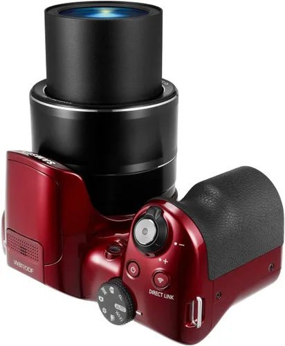 Vista 8 de Samsung WB1100F Cámara digital Smart WiFi & NFC de 16.2MP CCD con zoom óptico de 35x, pantalla LCD de 3.0" y video HD de 720p (Rojo)