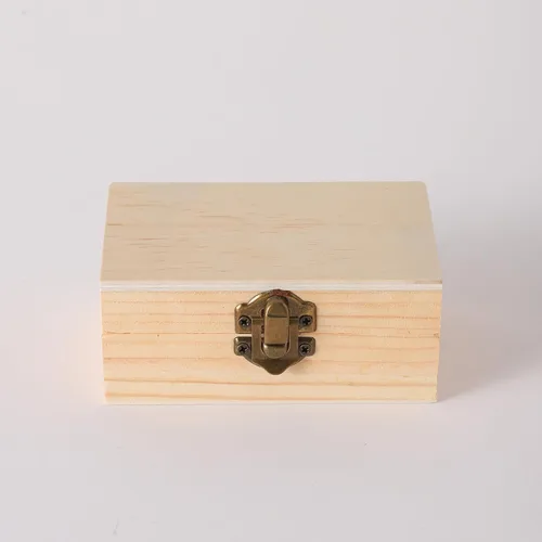 Vista 5 de 12 cajas pequeñas de madera para manualidades, cajas de madera sin terminar de 4.3 x 2.7 x 1.8 pulgadas con tapa, caja de recuerdo