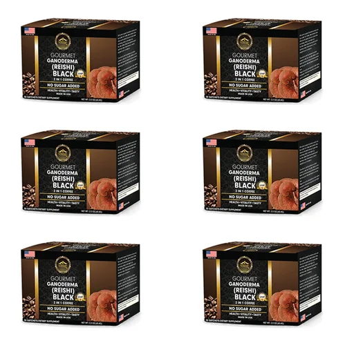 Vista 9 de Eternal Gourmet Ganoderma (REISHI) Café negro 2 en 1 fabricado en Estados Unidos Cafe Negro con ganoderma Eternal (paquete de 2)