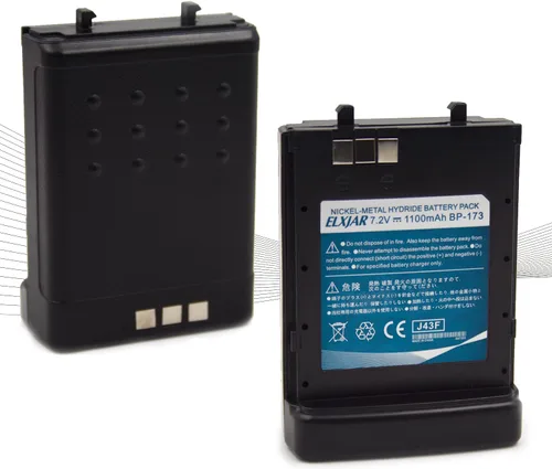 elxjar Reemplazo de batería Ni-MH de 7.2V 1100mAh BP-173 para radios bidireccionales Icom IC-T7H, IC-T22A, IC-W32A, IC-W31, BP-180