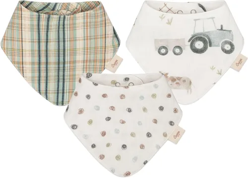 Vista 13 de Crane Baby Soft Baby Bib Set, 100% Cotton Muslin Baby Bibs, Soft and Absorbent Drool Bib For Babies