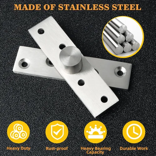 Vista 2 de Alise Bisagra giratoria de 4 pulgadas, bisagra de puerta giratoria de rotación de 360 grados, bisagra de puerta oculta, bisagras de núcleo medio