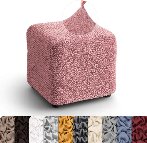 Vista 49 de PAULATO BY GA.I.CO. Funda otomana grande para taburete, funda de tela de poliéster suave, protector elástico de muebles de 1 pieza, colección Mango
